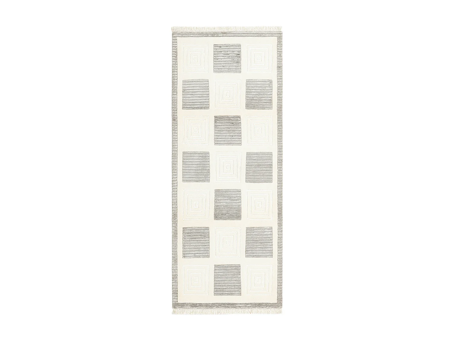 Tapis de couloir en laine 79x203 beige Darya