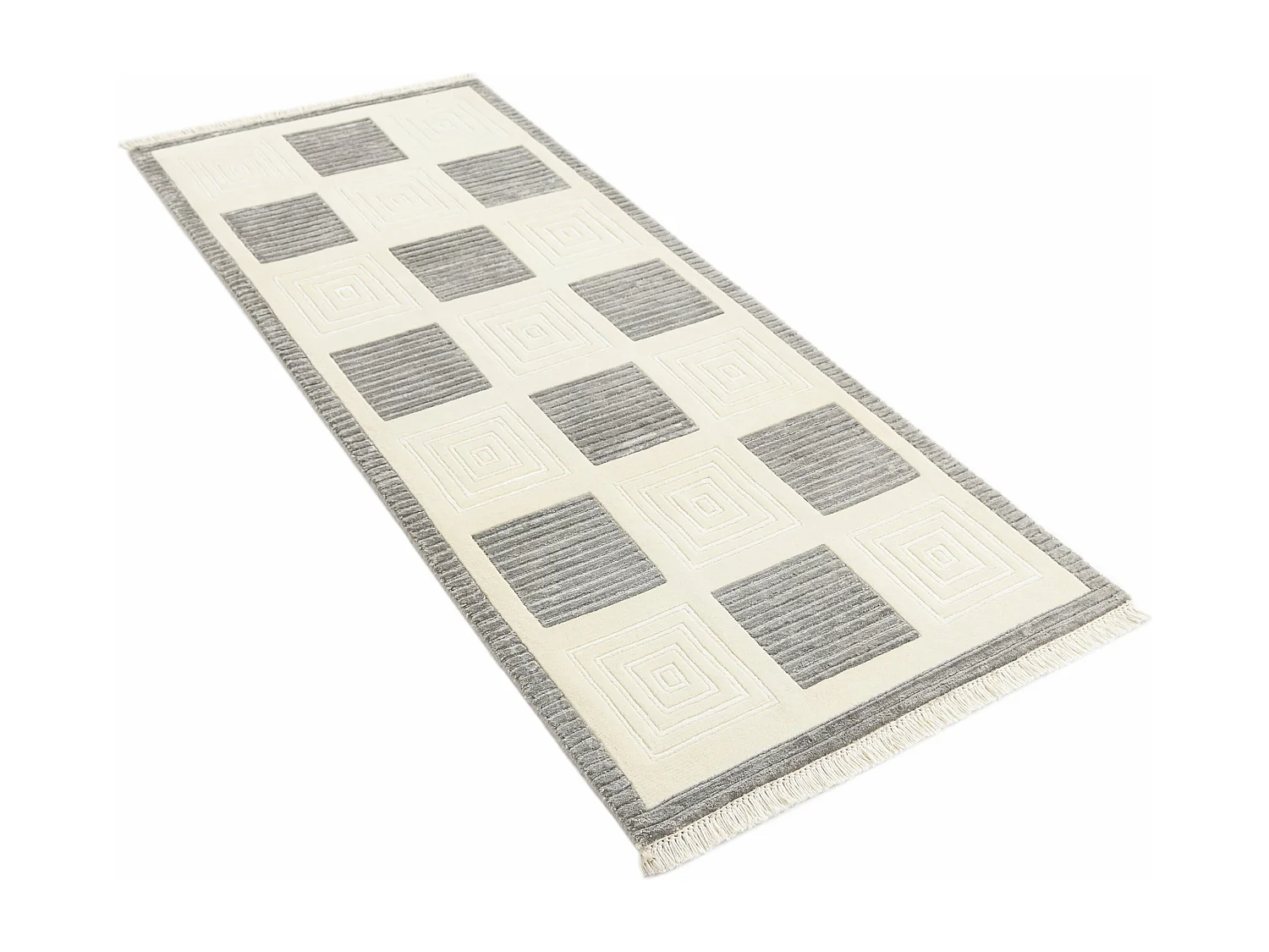 Tapis de couloir en laine 79x203 beige Darya