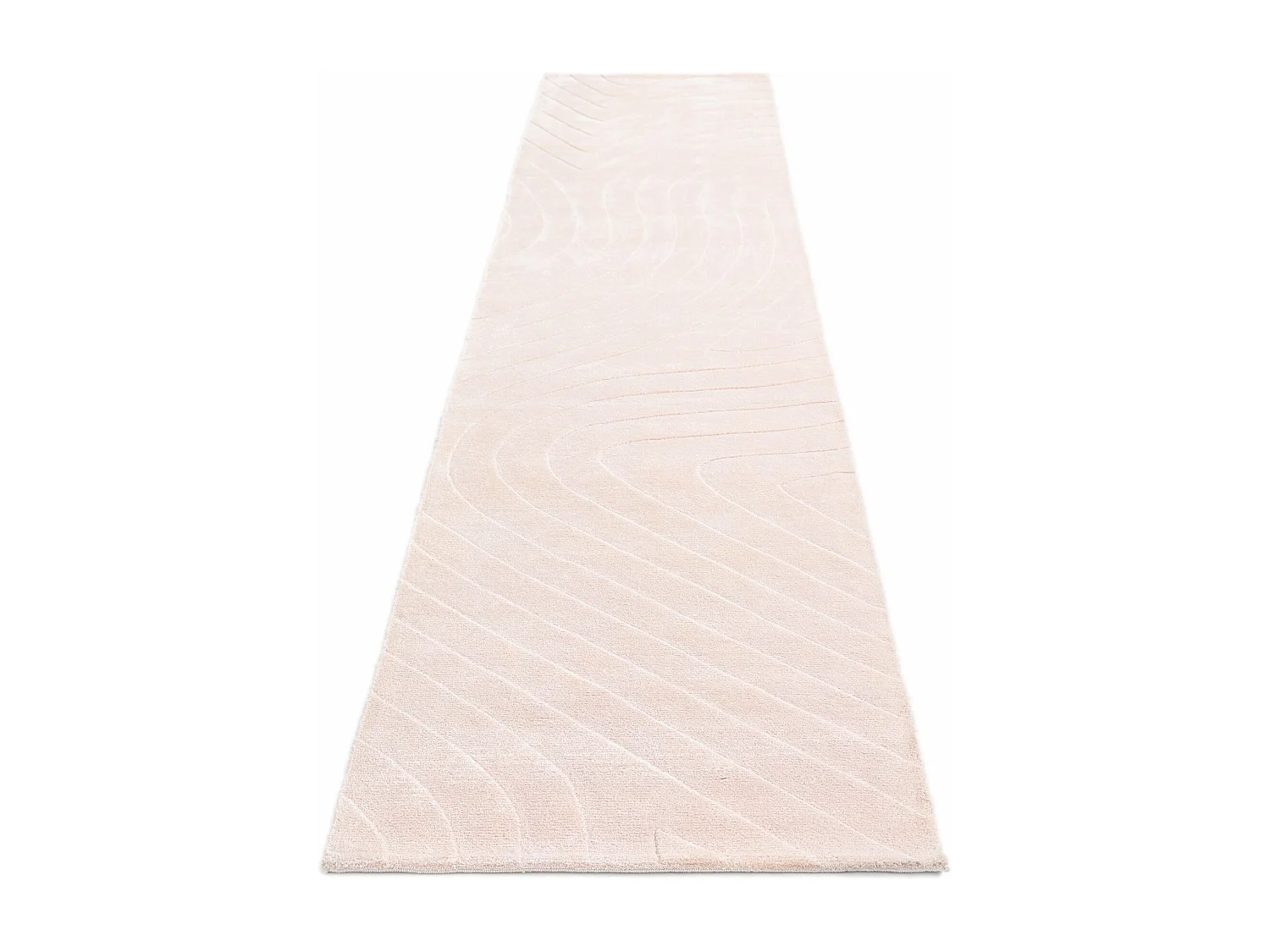 Tapis de couloir en laine 81x391 rose Darya