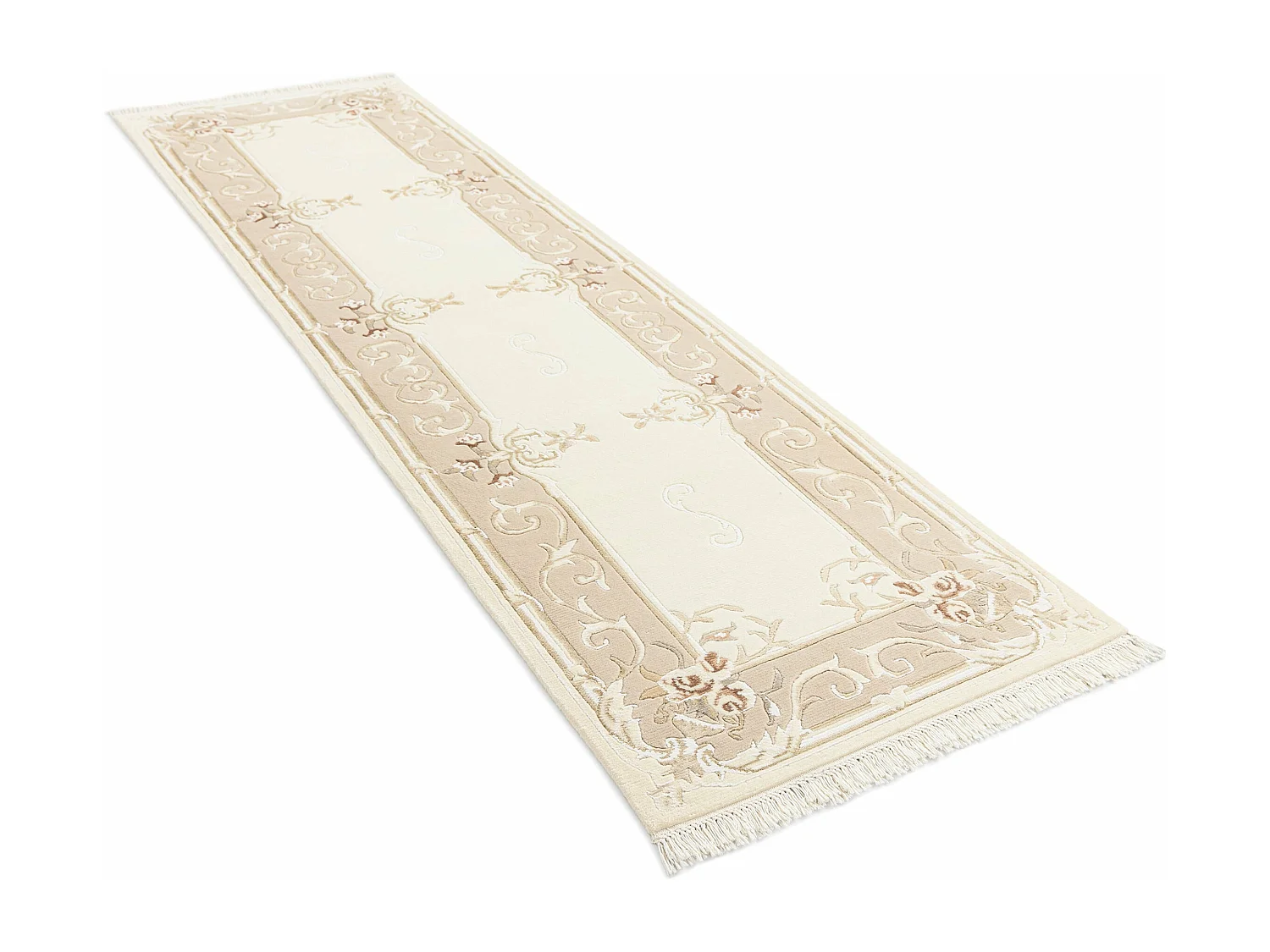 Tapis de couloir en laine 84x290 beige Darya