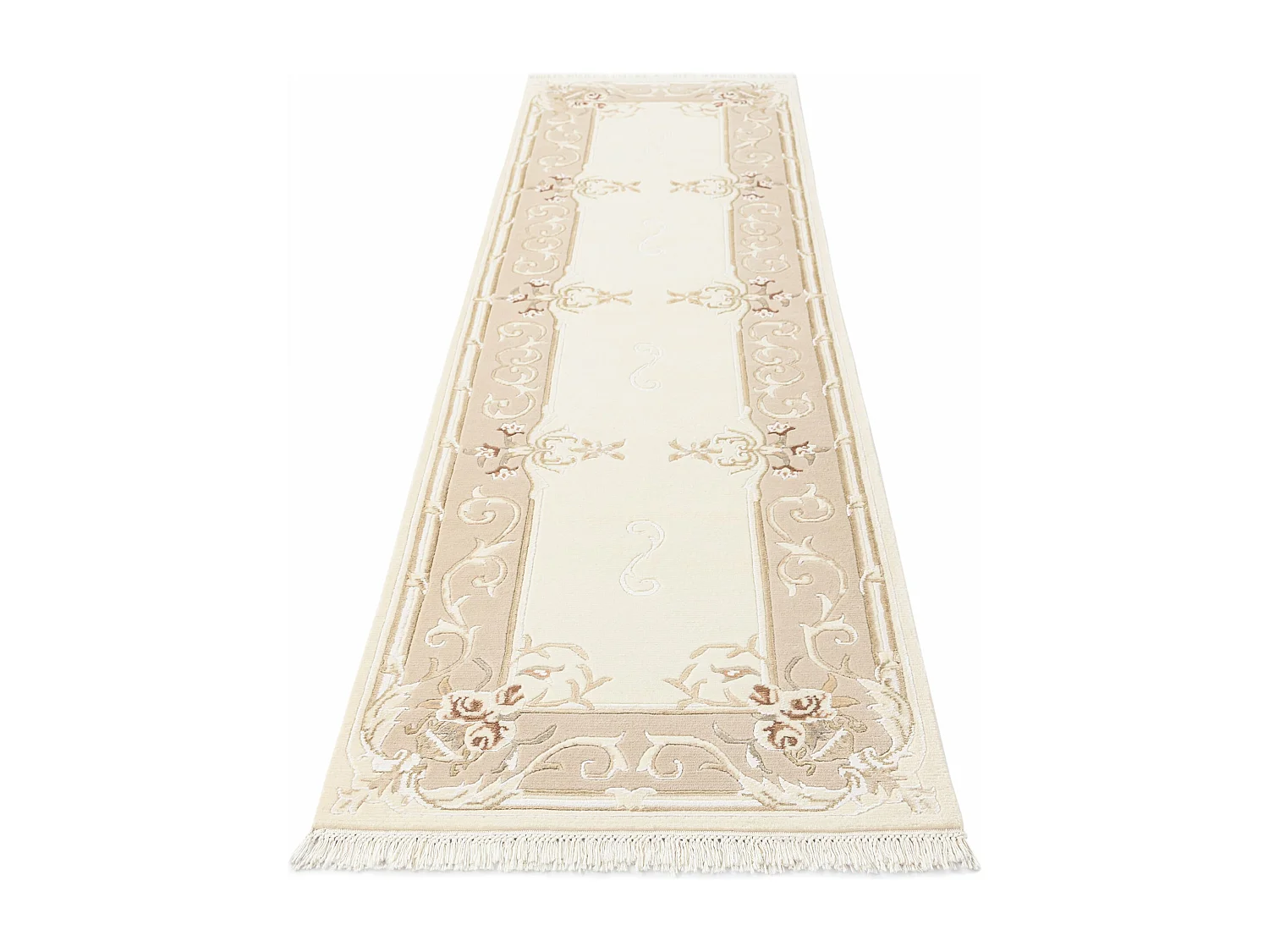 Tapis de couloir en laine 84x290 beige Darya