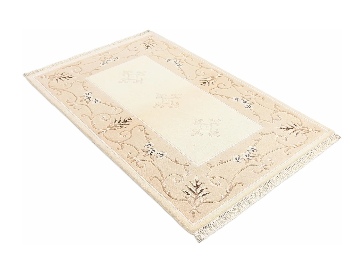 Wollteppich 94x155 Beige Darya