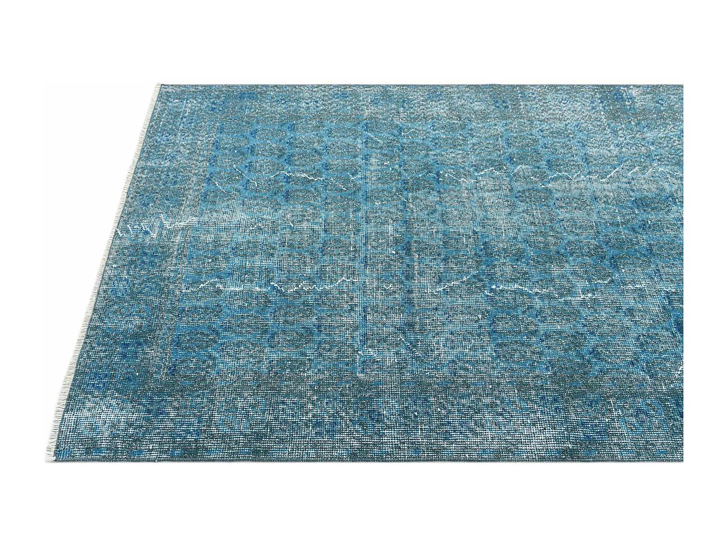 Wollteppich 112x198 Türkis Ultra Vintage