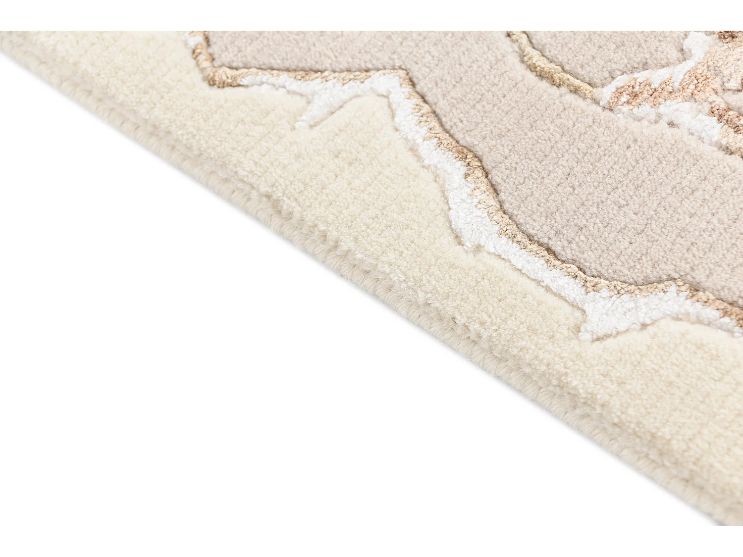 Tapis de laine 122x180 beige Darya