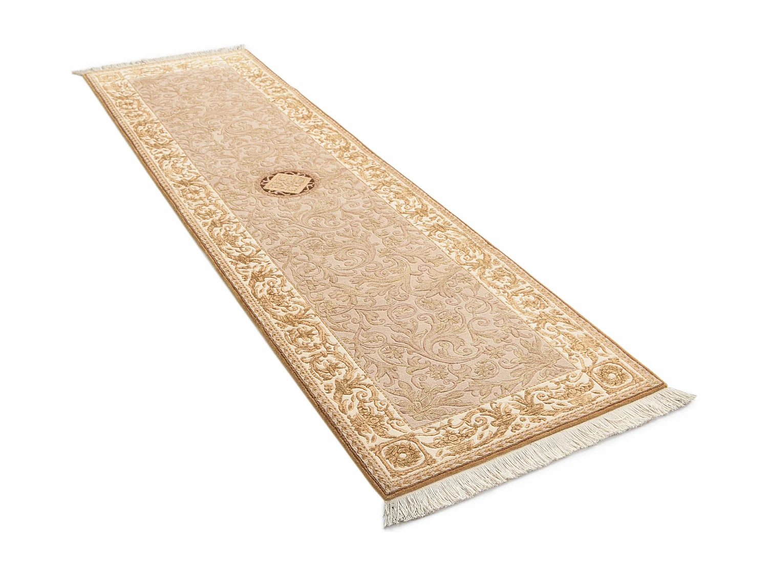 Tapis de couloir en laine 81x300 brun Darya