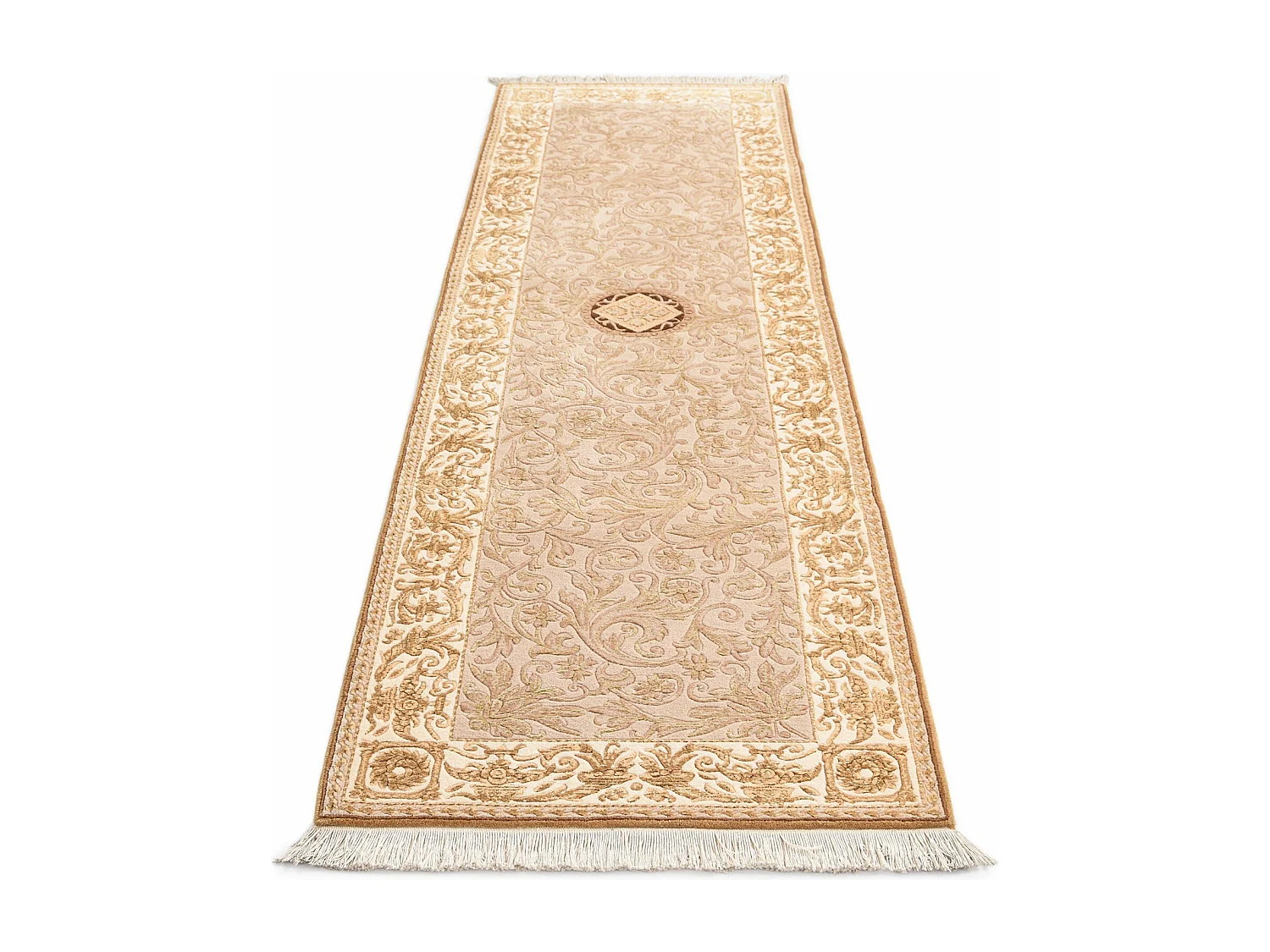 Tapis de couloir en laine 81x300 brun Darya