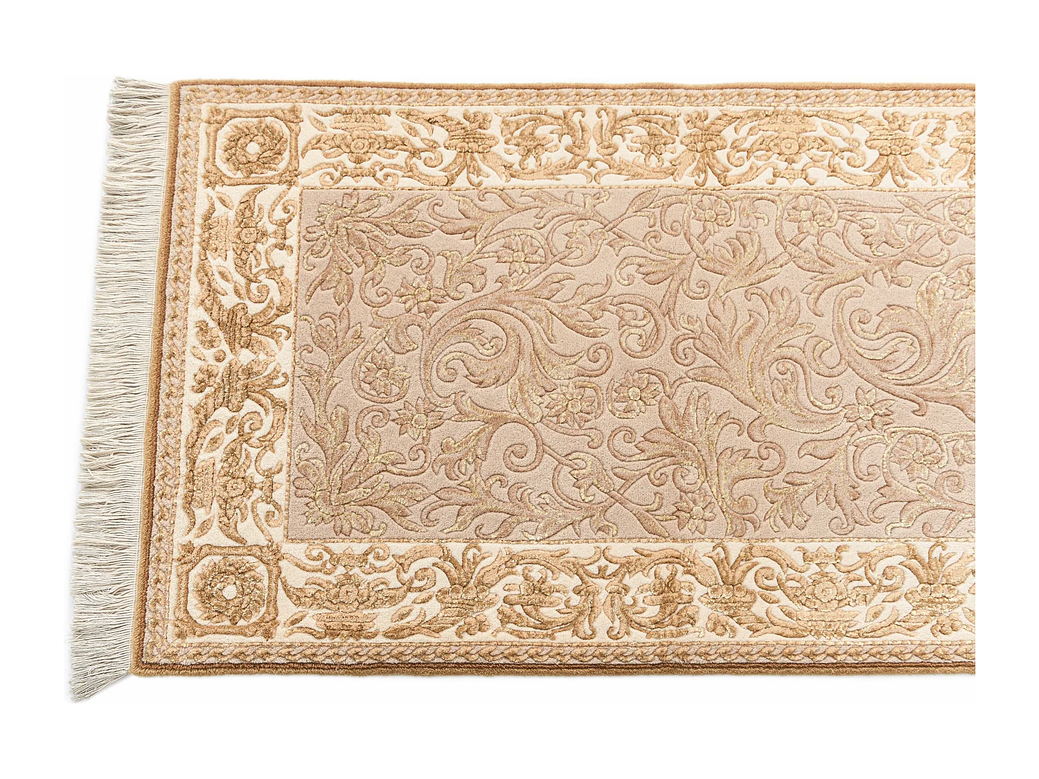 Tapis de couloir en laine 81x300 brun Darya