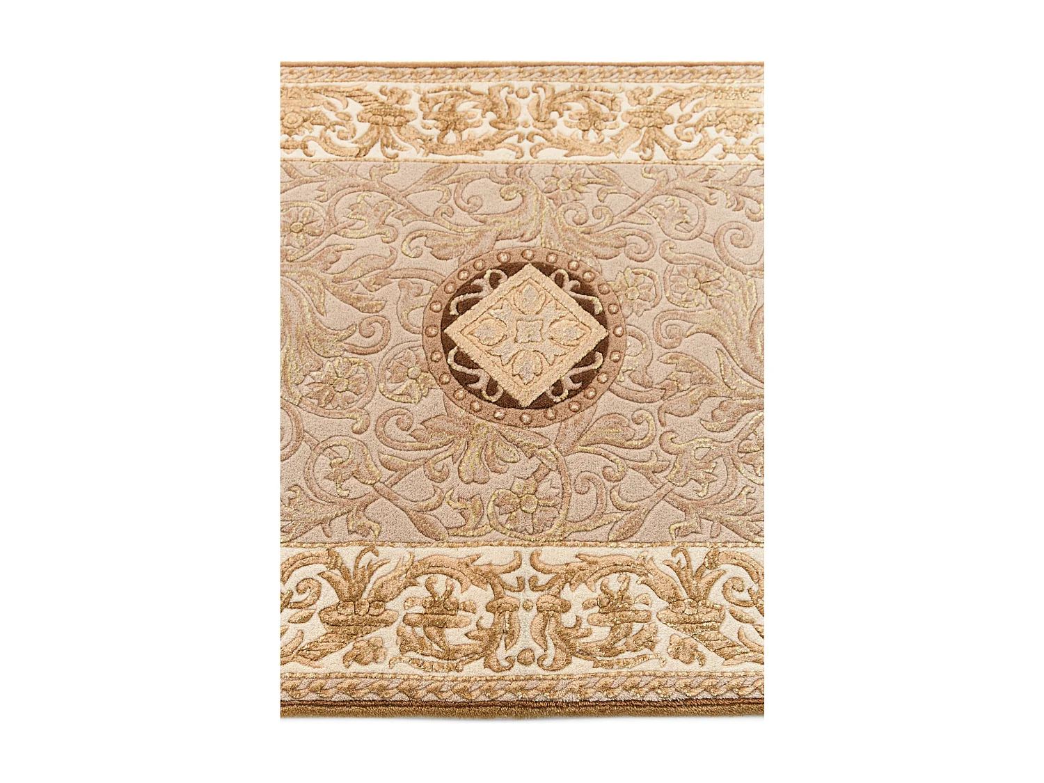 Tapis de couloir en laine 81x300 brun Darya