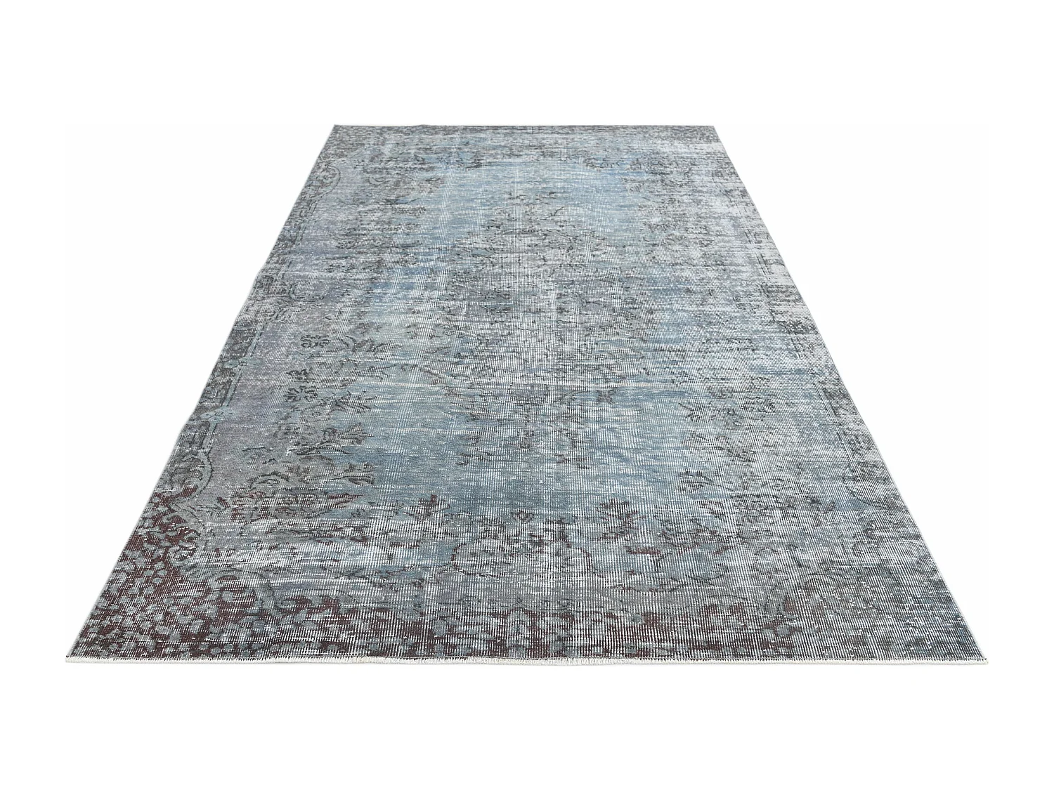 Tapis de laine 165x282 Bleu Ultra Vintage