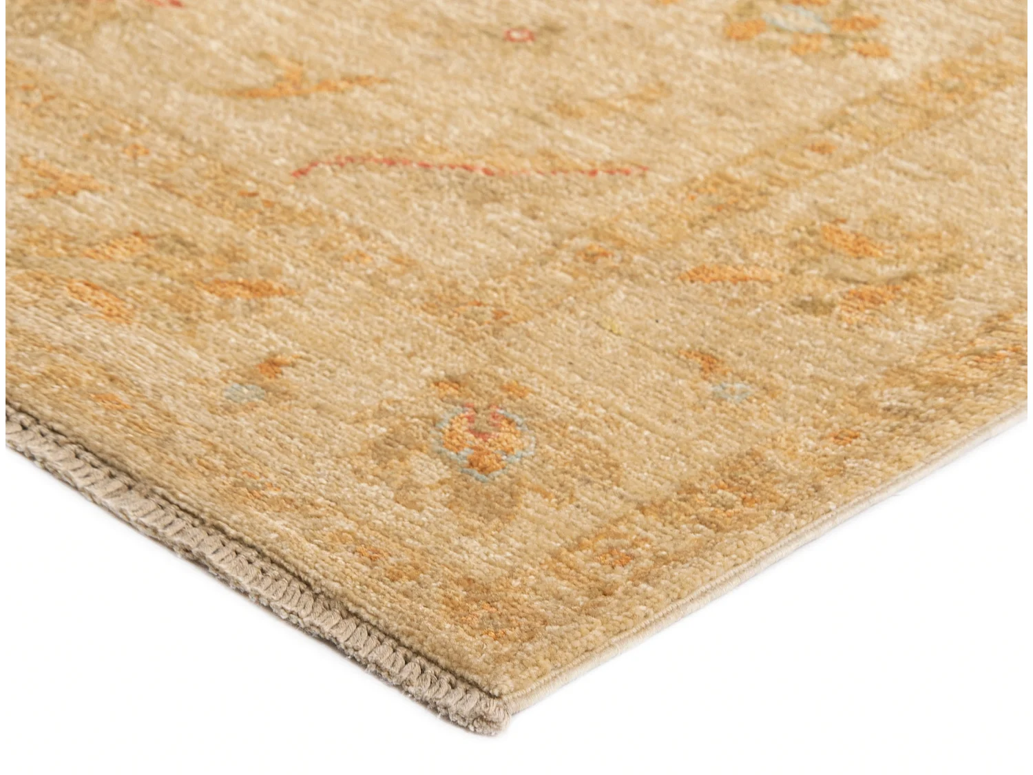 Läufer-Wollteppich 80x681 Beige Kaizar