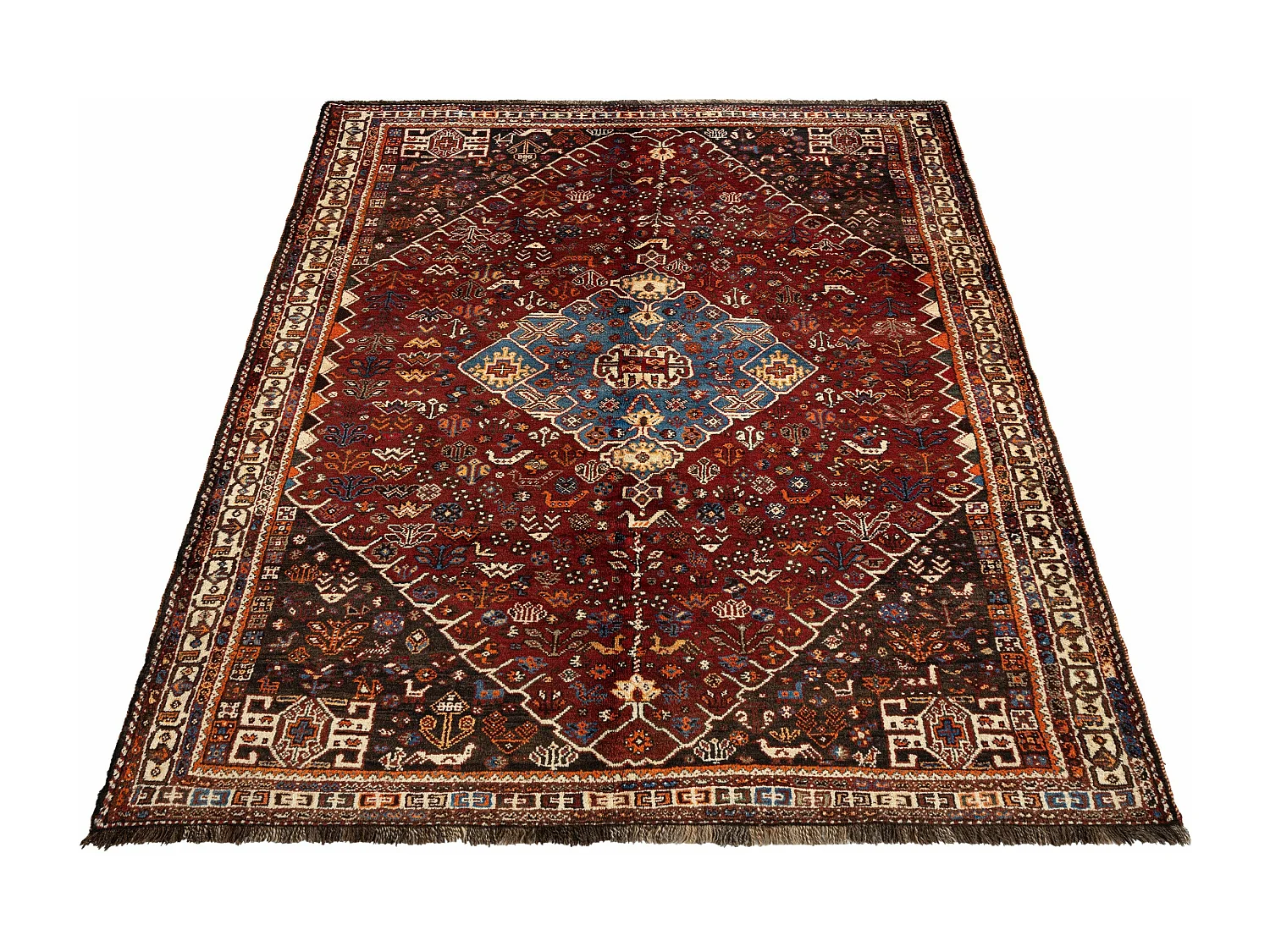 Wollteppich 164x256 Rot Ghashghai