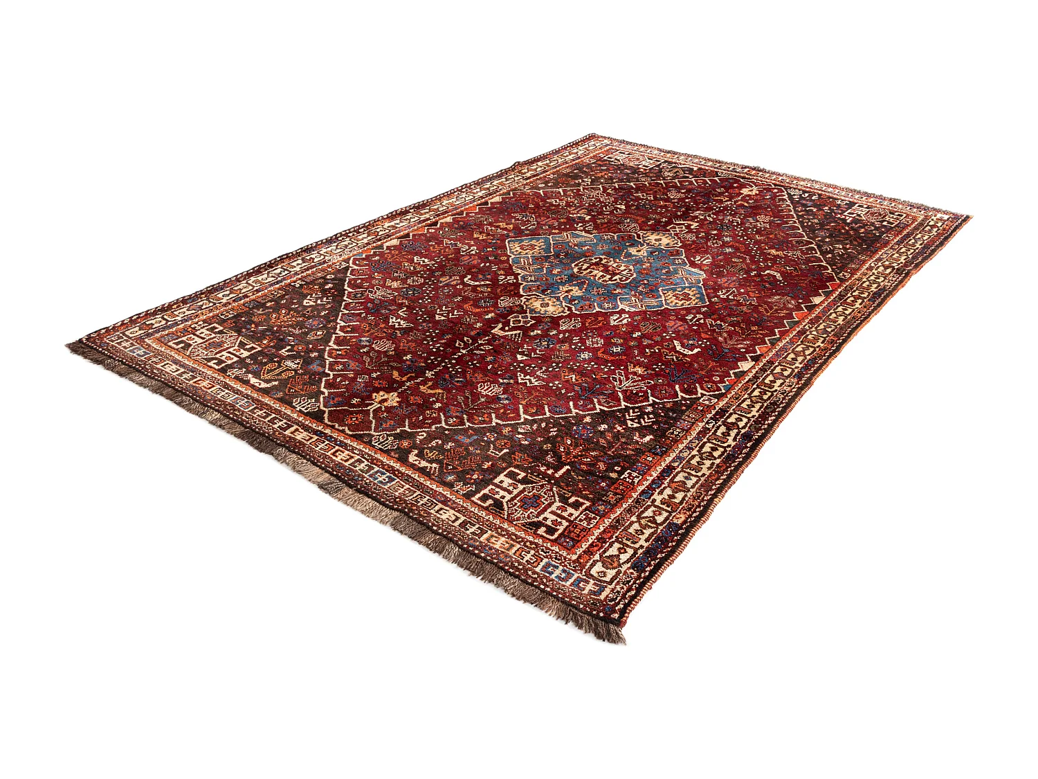 Wollteppich 164x256 Rot Ghashghai