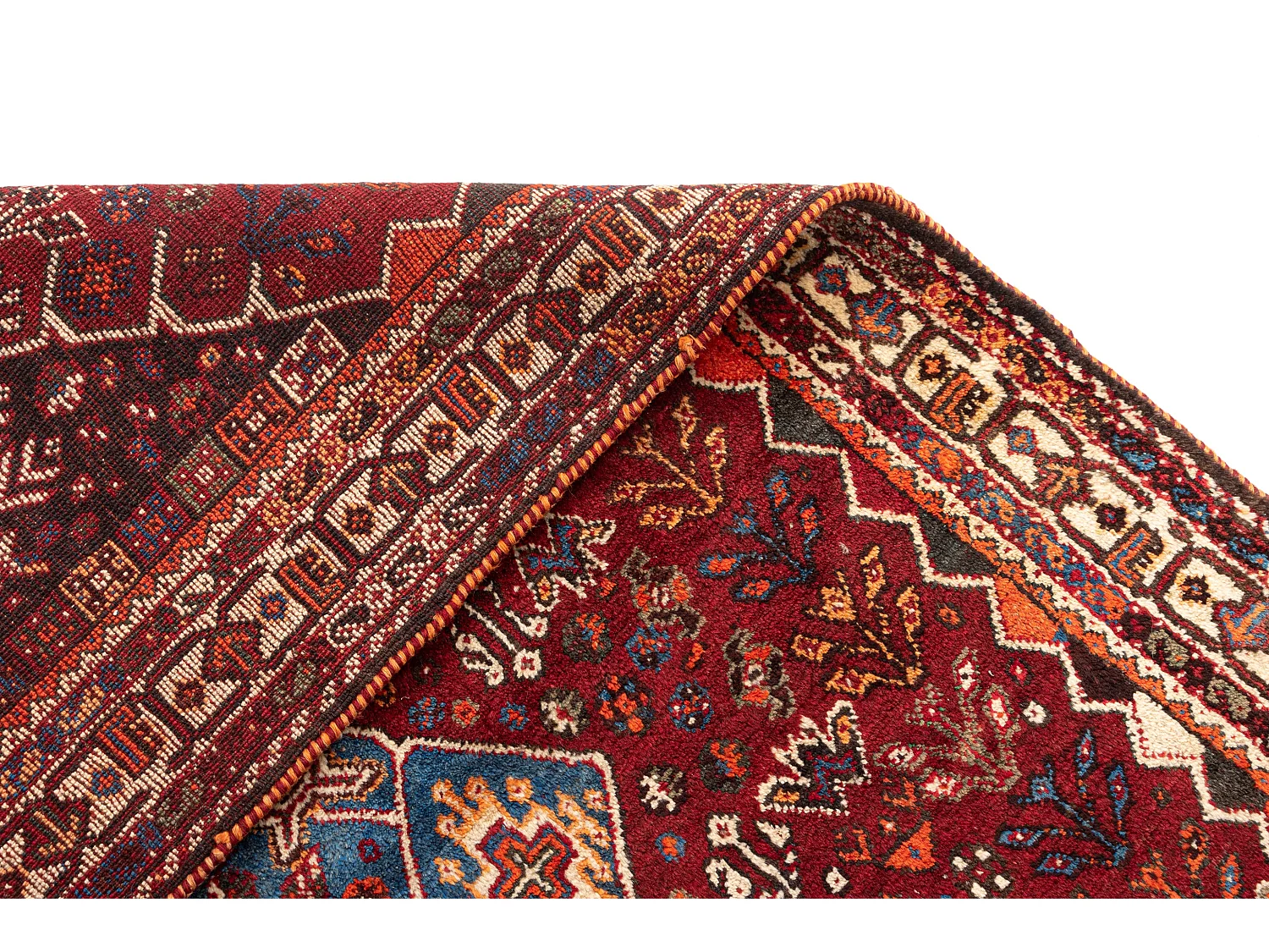 Wollteppich 164x256 Rot Ghashghai