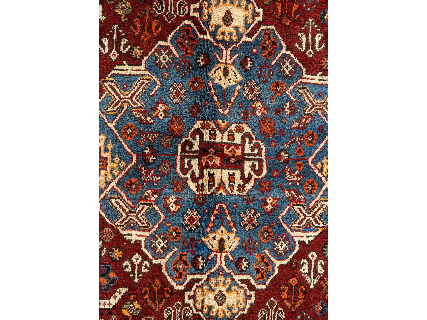 Wollteppich 164x256 Rot Ghashghai