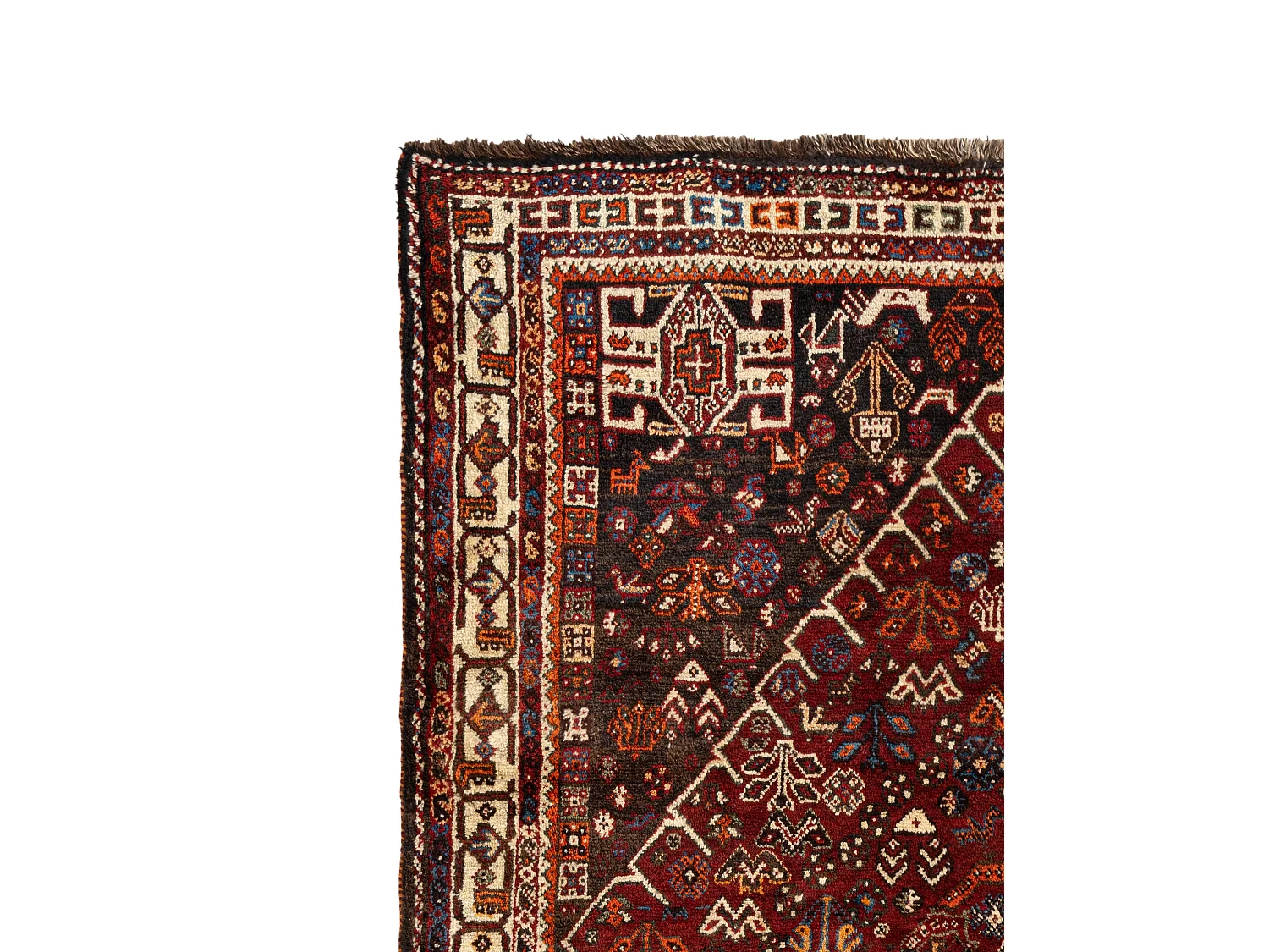 Wollteppich 164x256 Rot Ghashghai