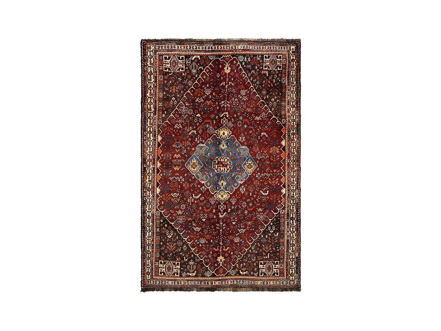 Tapis de laine 164x256 rouge Ghashghai