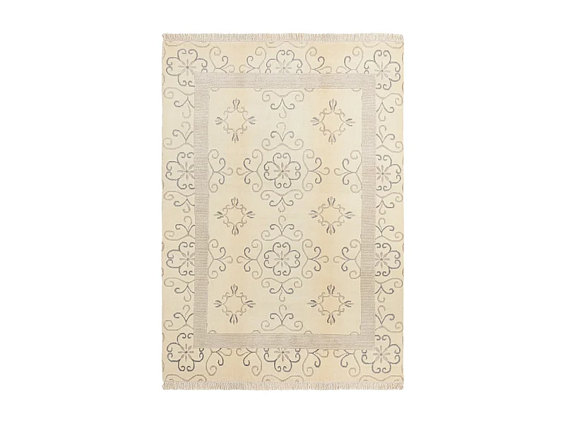Tapis de laine 168x239 beige Darya