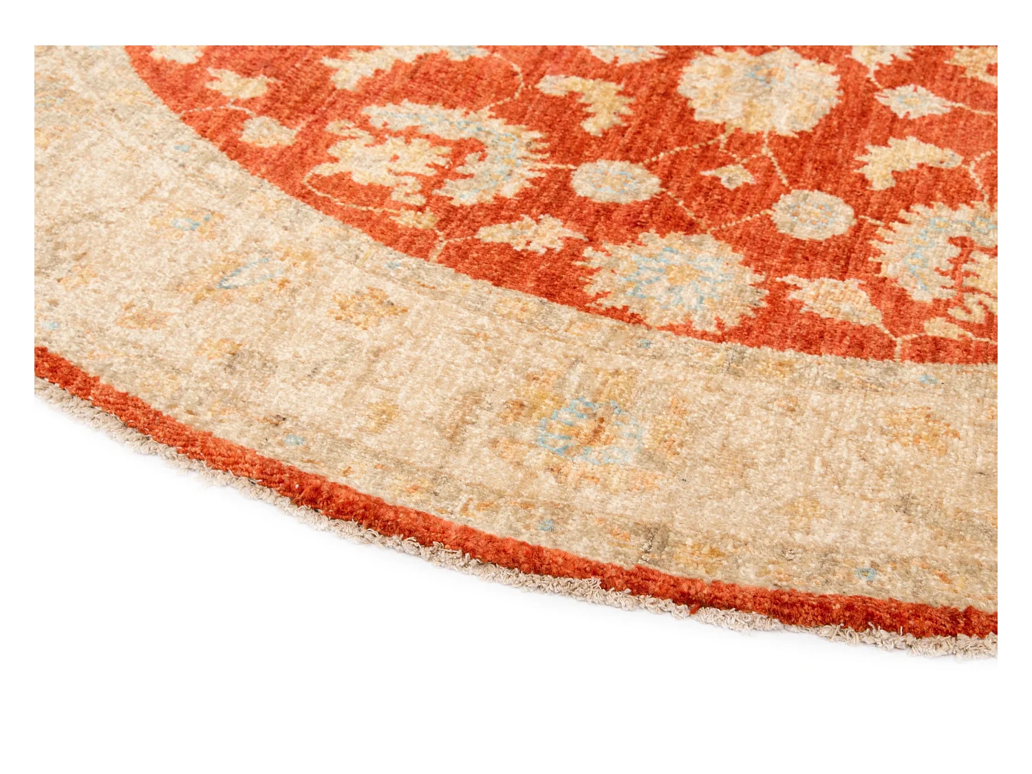 Wollteppich 150x152 Beige Kaizar