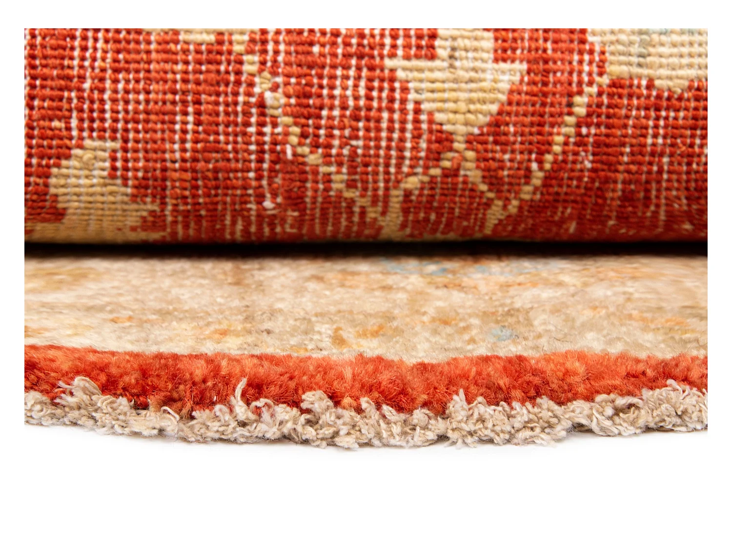 Wollteppich 150x152 Beige Kaizar