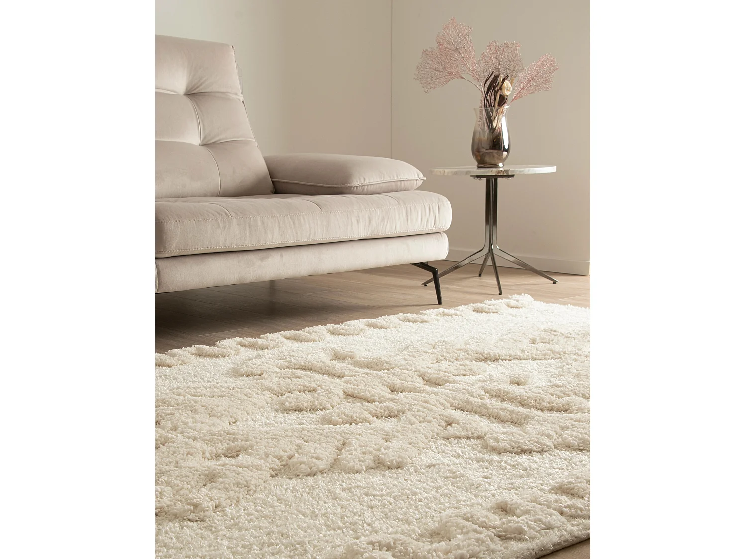 Hochflorteppich 160x245 Weiss Thun Scutum