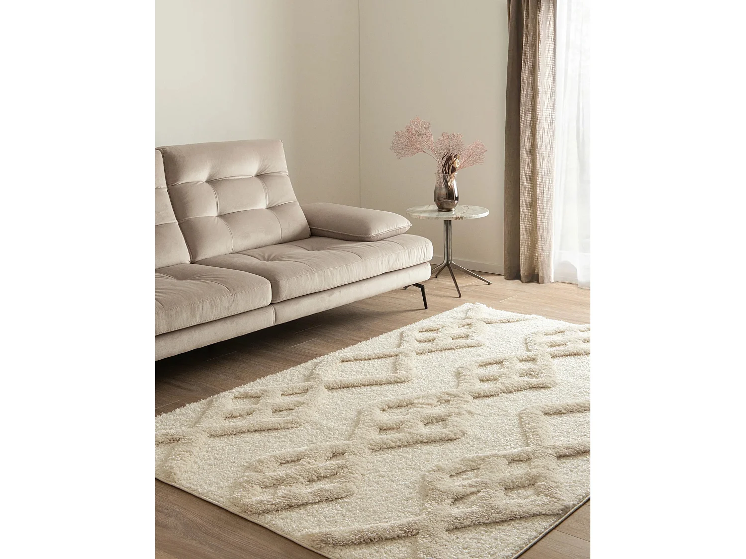 Tappeto shaggy  240x305 Bianco Thun Tribus