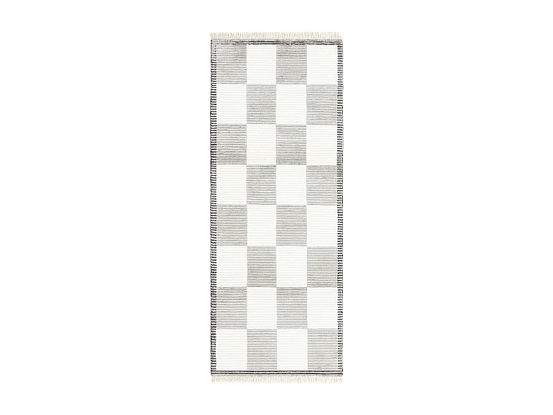 Tapis de couloir en laine 84x206 gris Darya
