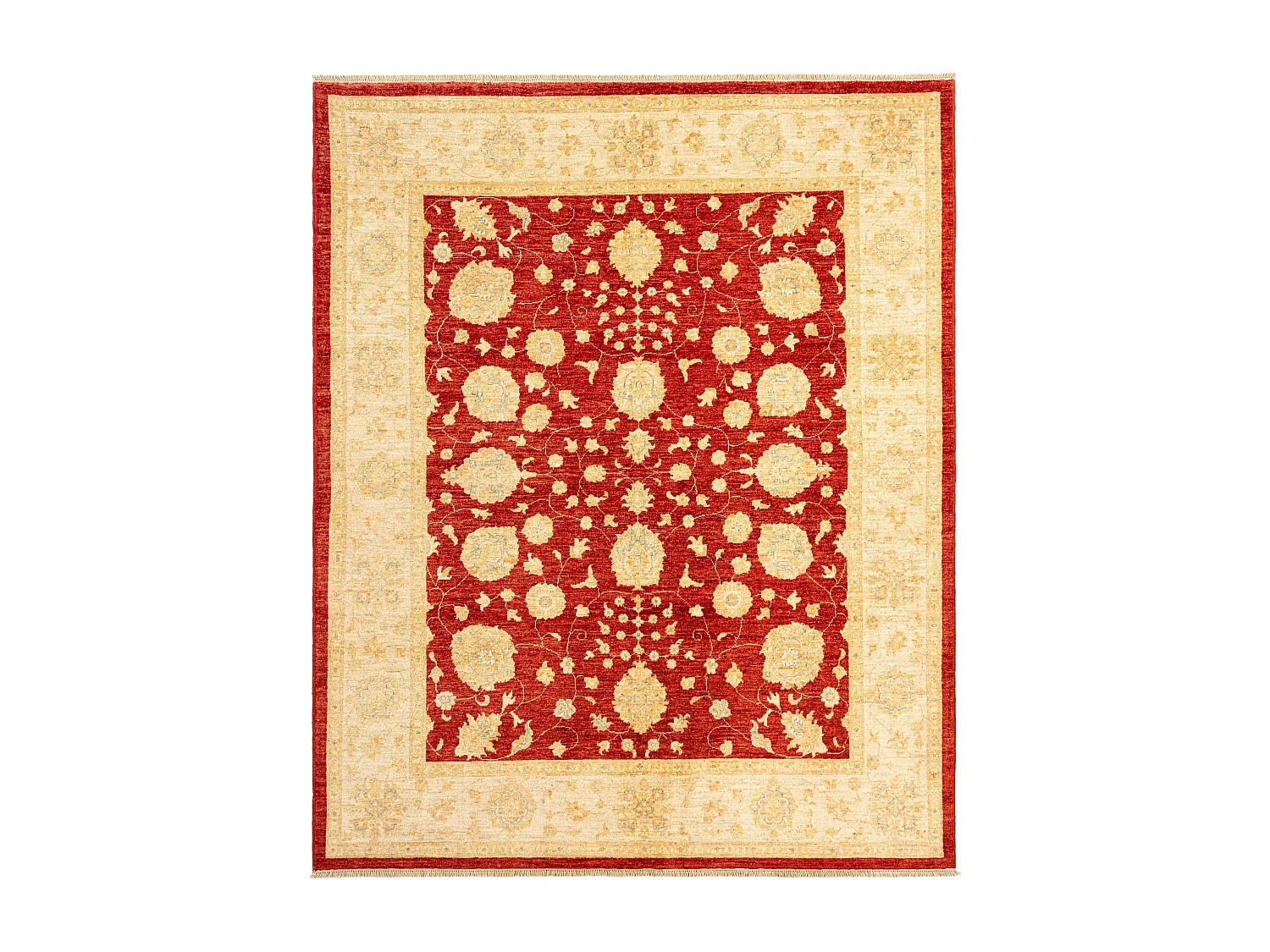 Tapis de laine 200x247 rouge Ziegler