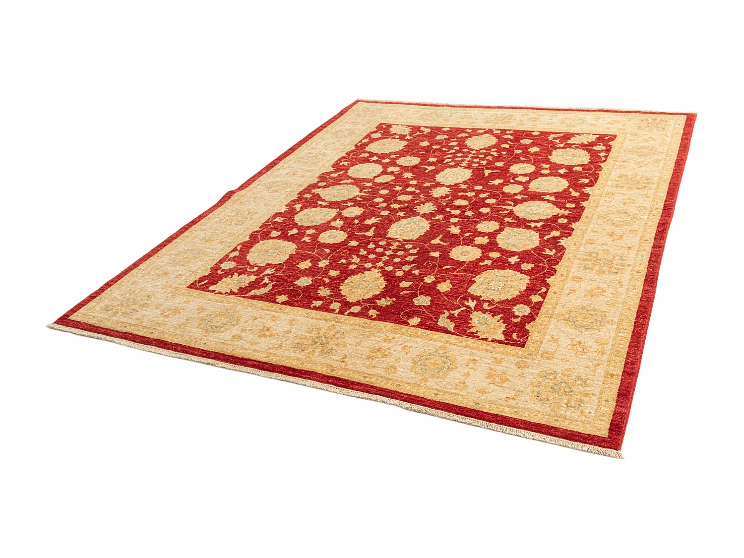 Tapis de laine 200x247 rouge Ziegler