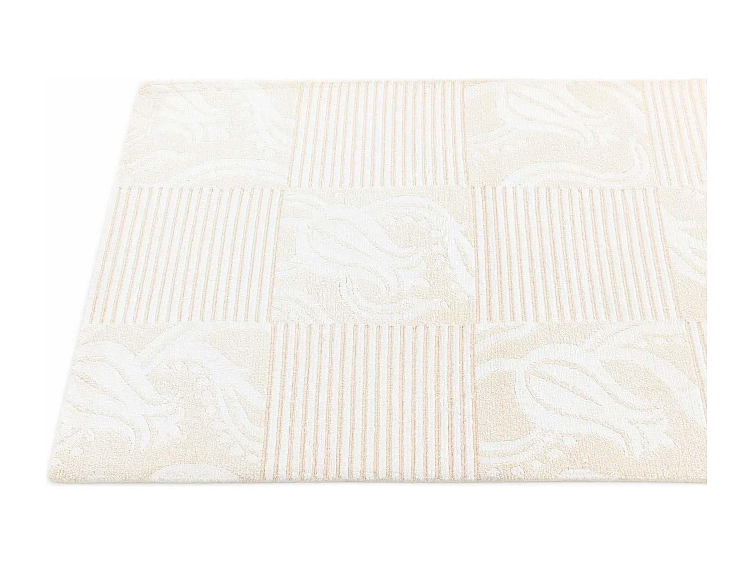 Läufer-Wollteppich 79x302 Beige Darya