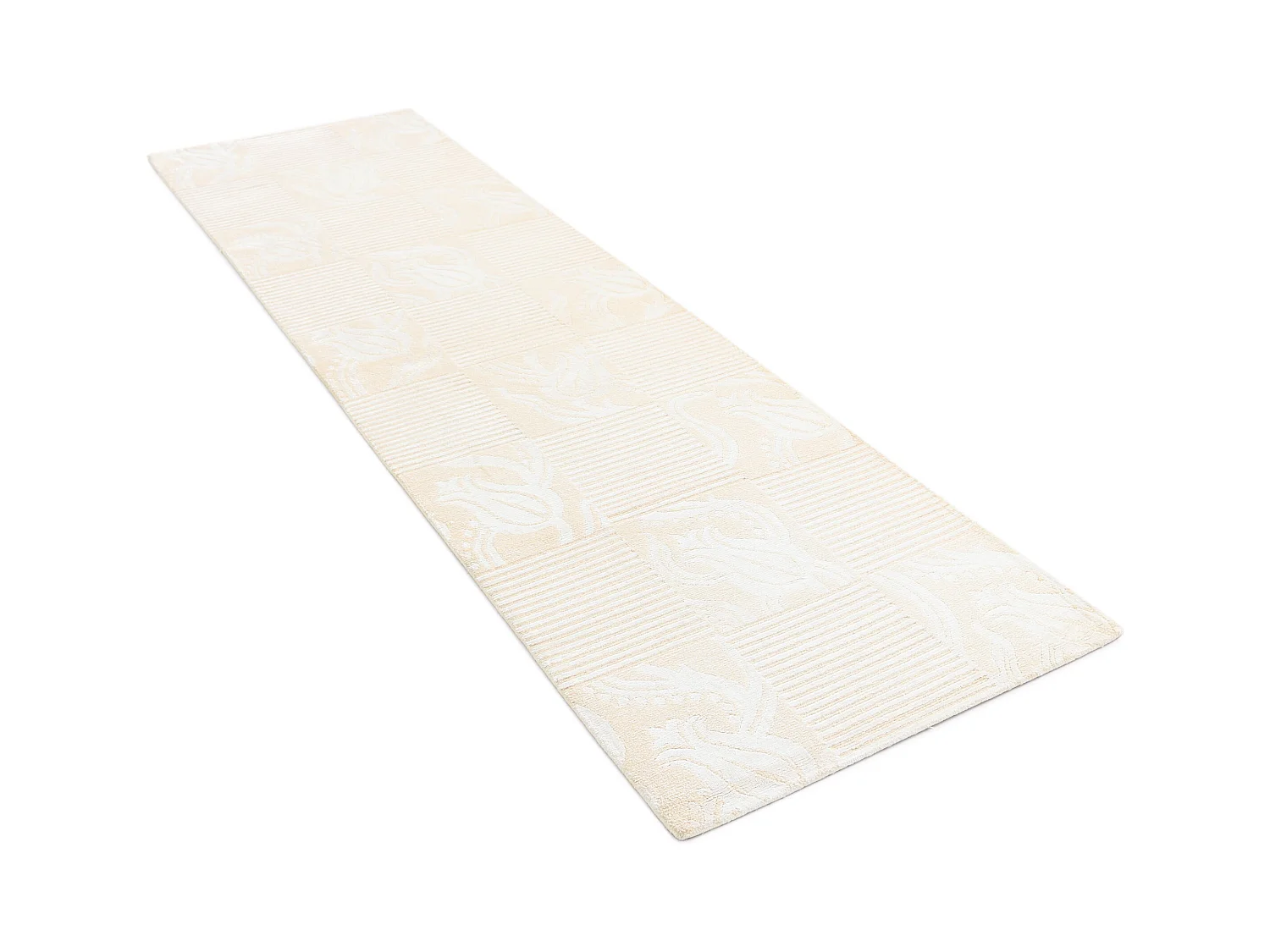 Tapis de couloir en laine 79x302 beige Darya