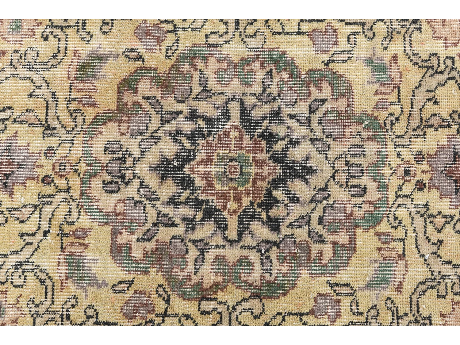 Tappeto in lana 201x295 giallo Ultra Vintage