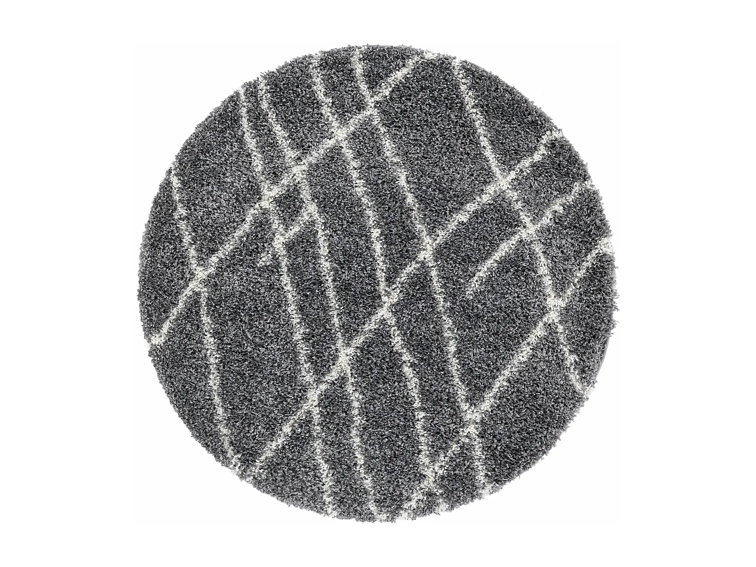 Tapis shaggy 185x185 gris pierre Lachen Fence