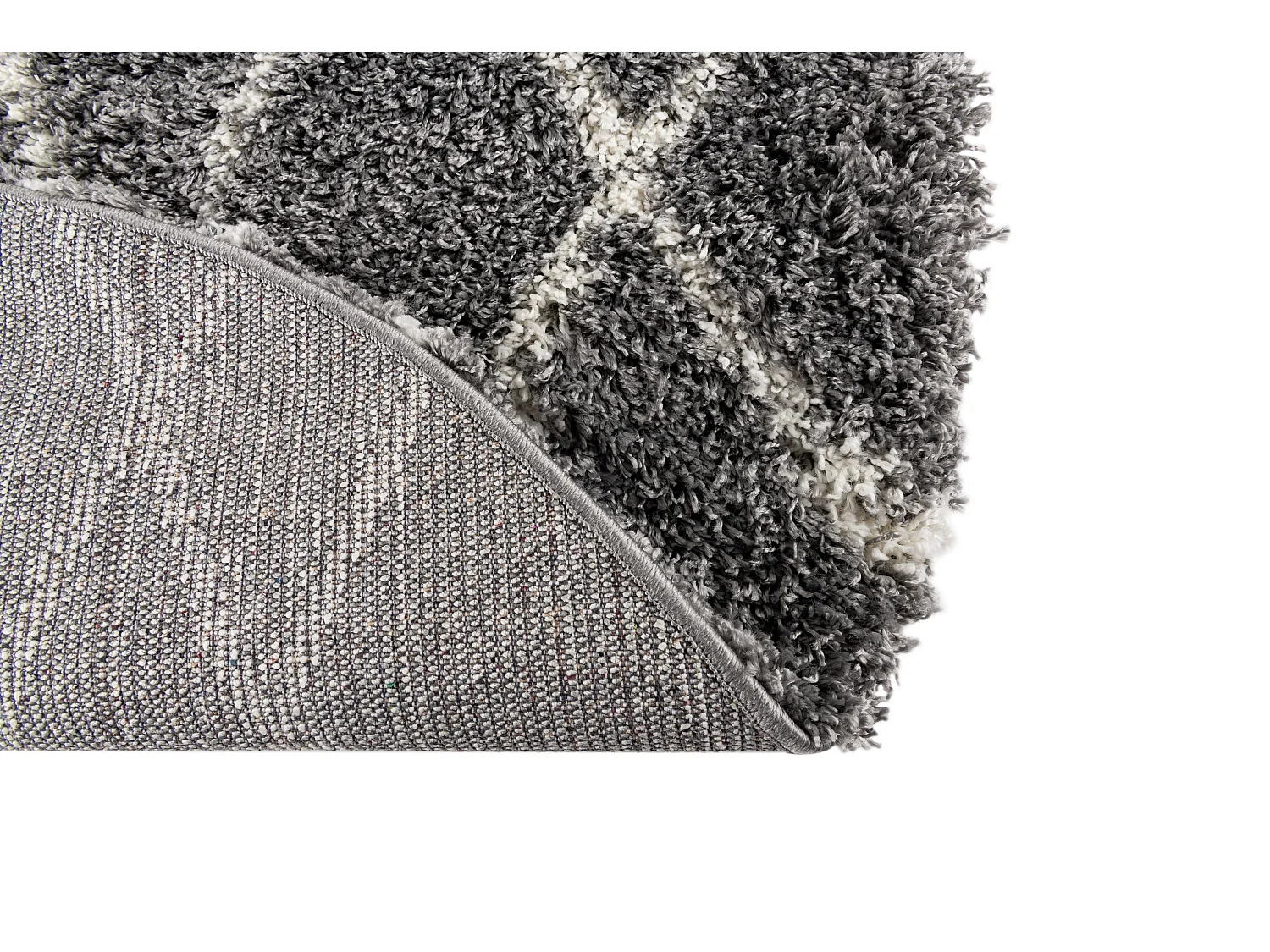 Tapis shaggy 185x185 gris pierre Lachen Fence
