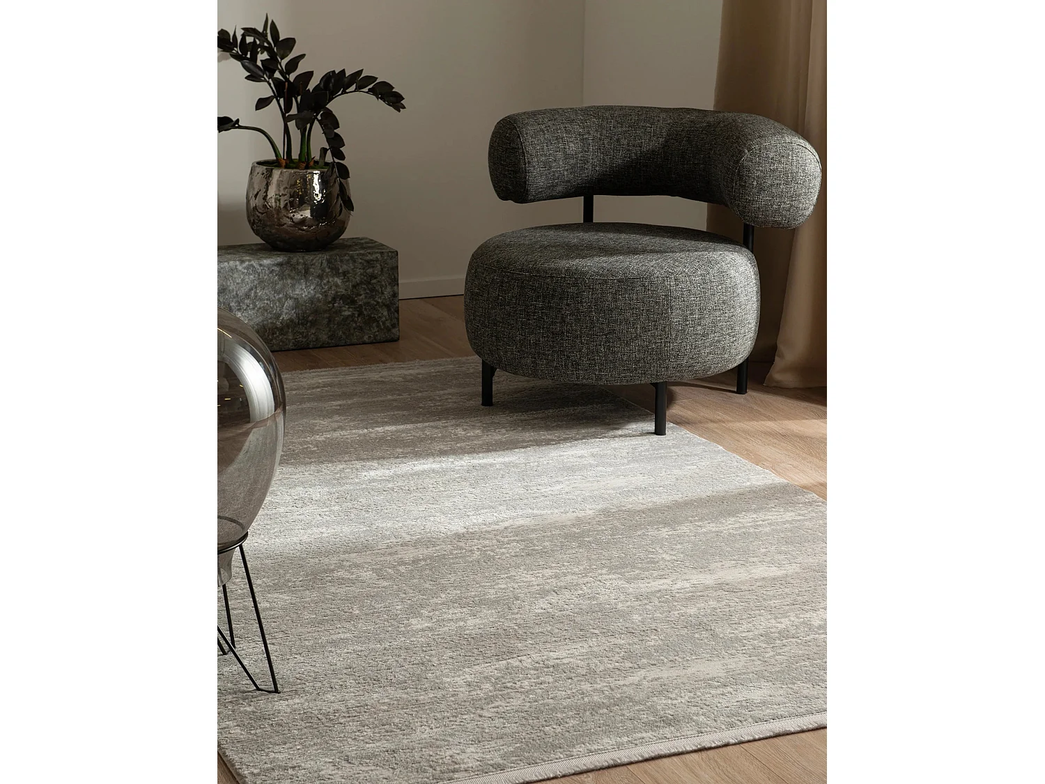 Teppich 125x185 Grau Davos Deep