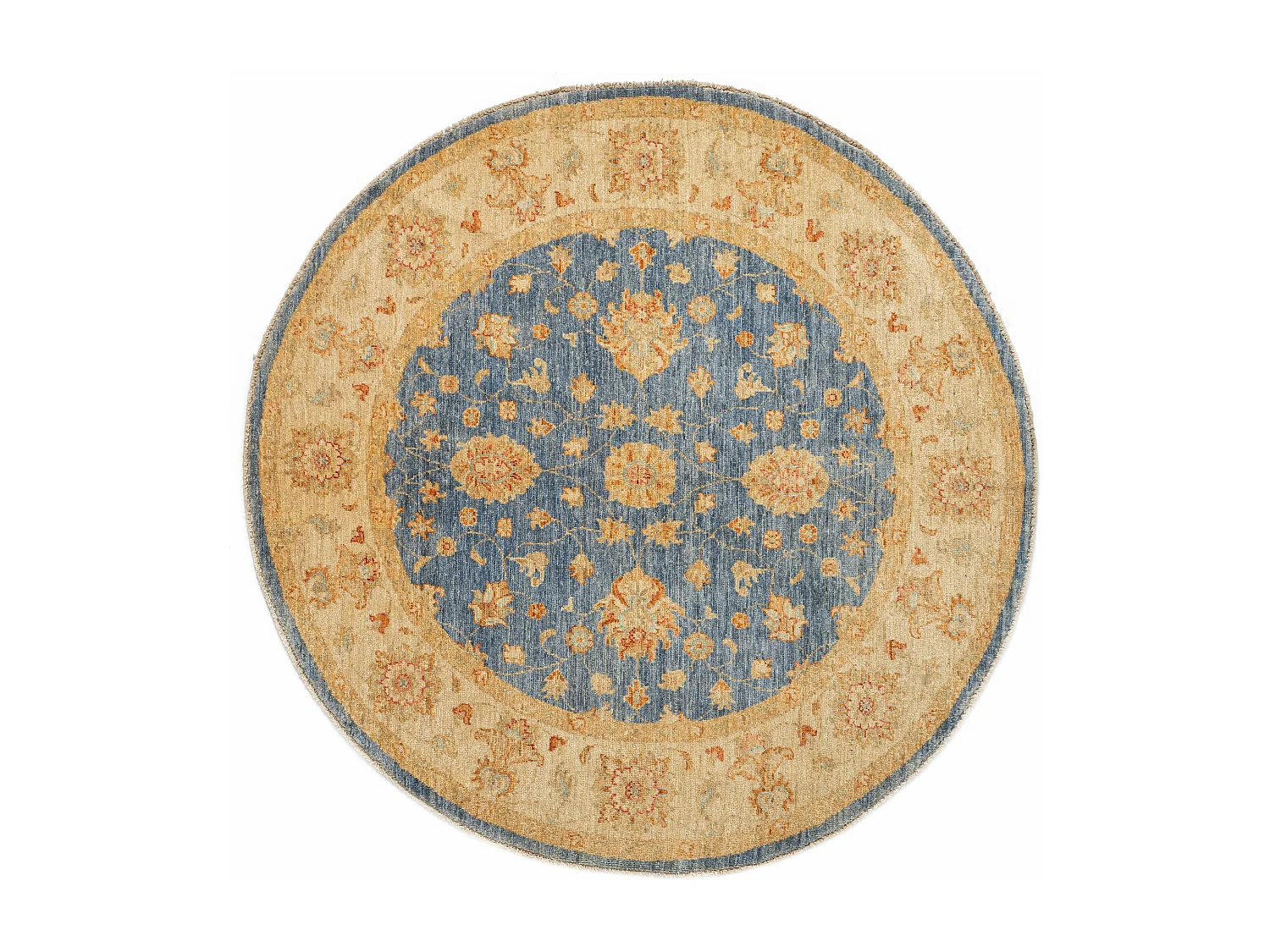 Wollteppich 148x148 Beige Kaizar