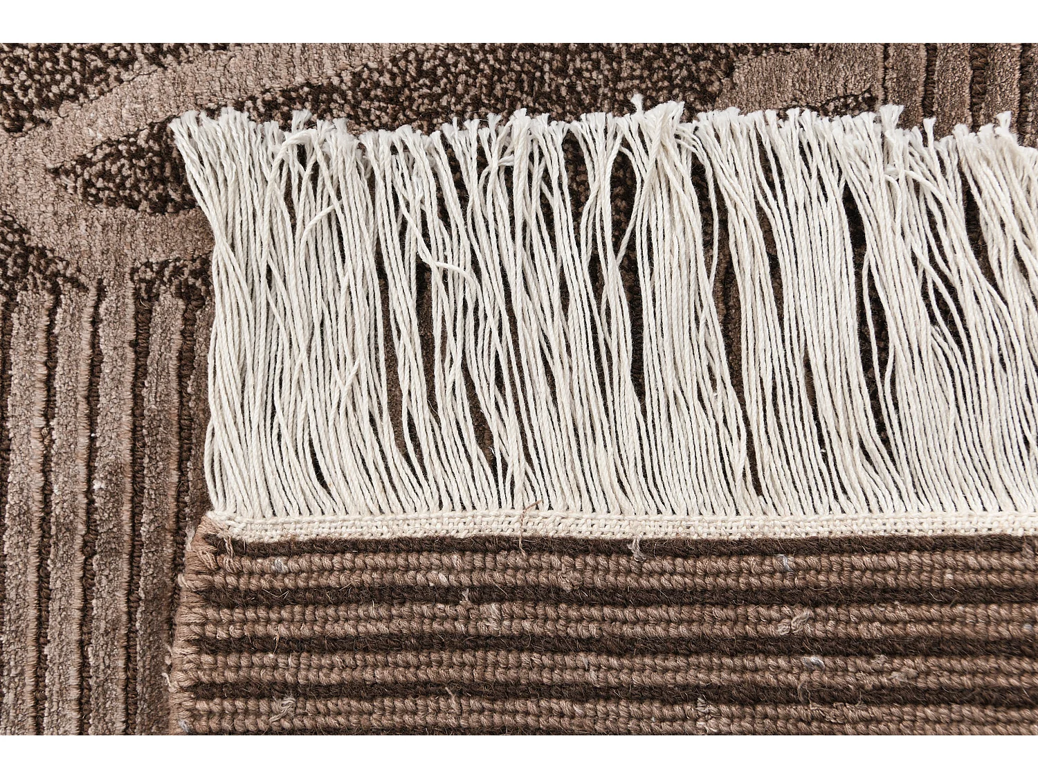 Tapis de couloir en laine 84x203 brun Darya