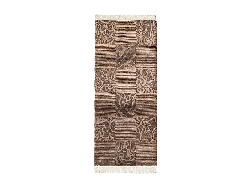 Tapis de couloir en laine 84x203 brun Darya