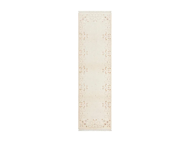 Läufer-Wollteppich 81x290 Beige Darya