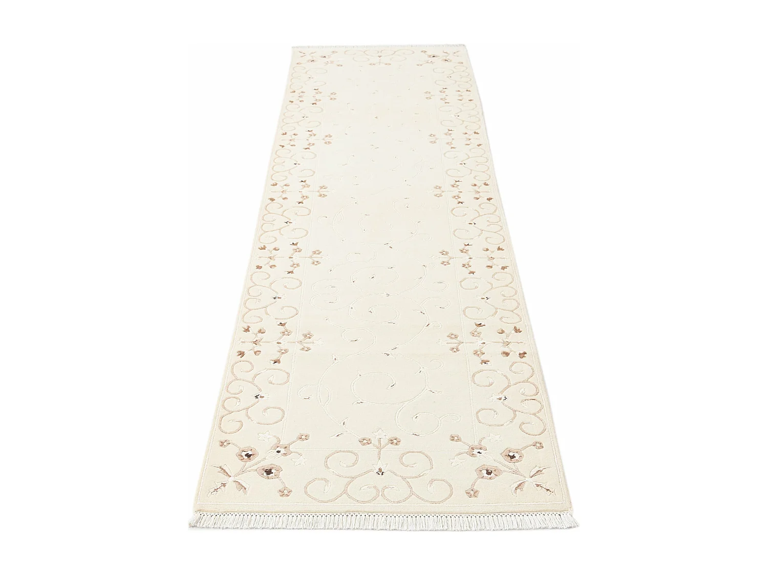 Tapis de couloir en laine 81x290 beige Darya