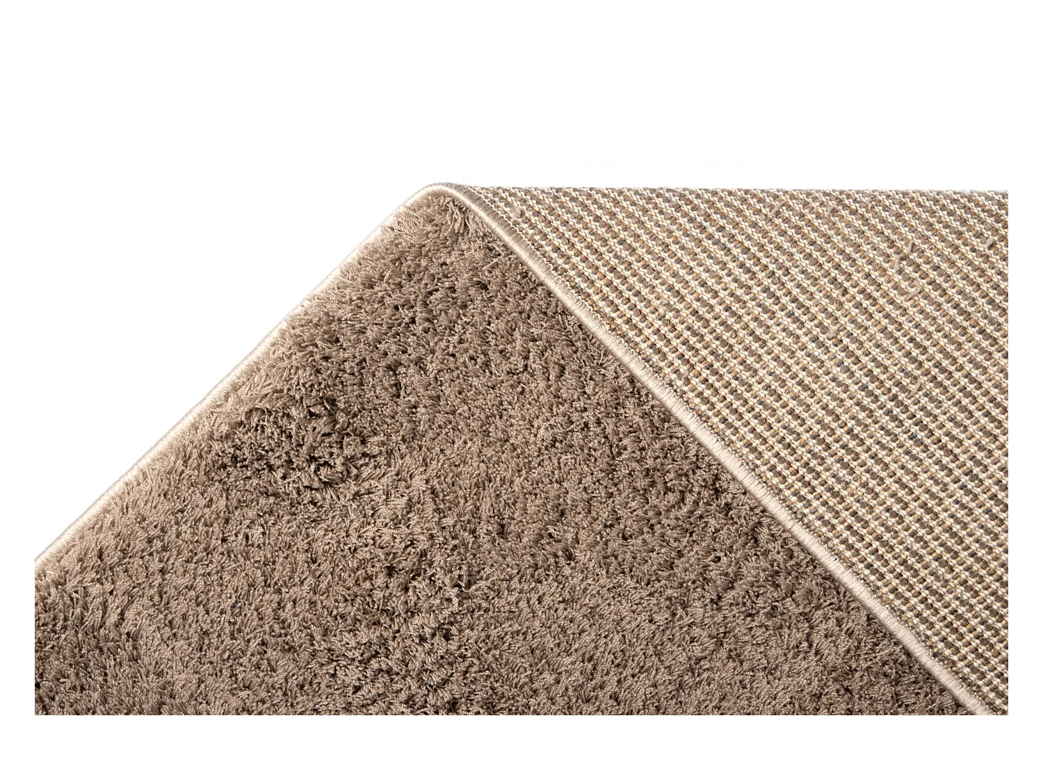 Hoogpolig tapijt 185x185 Beige Luzern