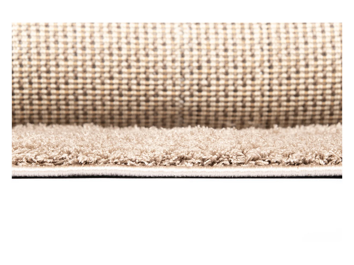 Hoogpolig tapijt 185x185 Beige Luzern