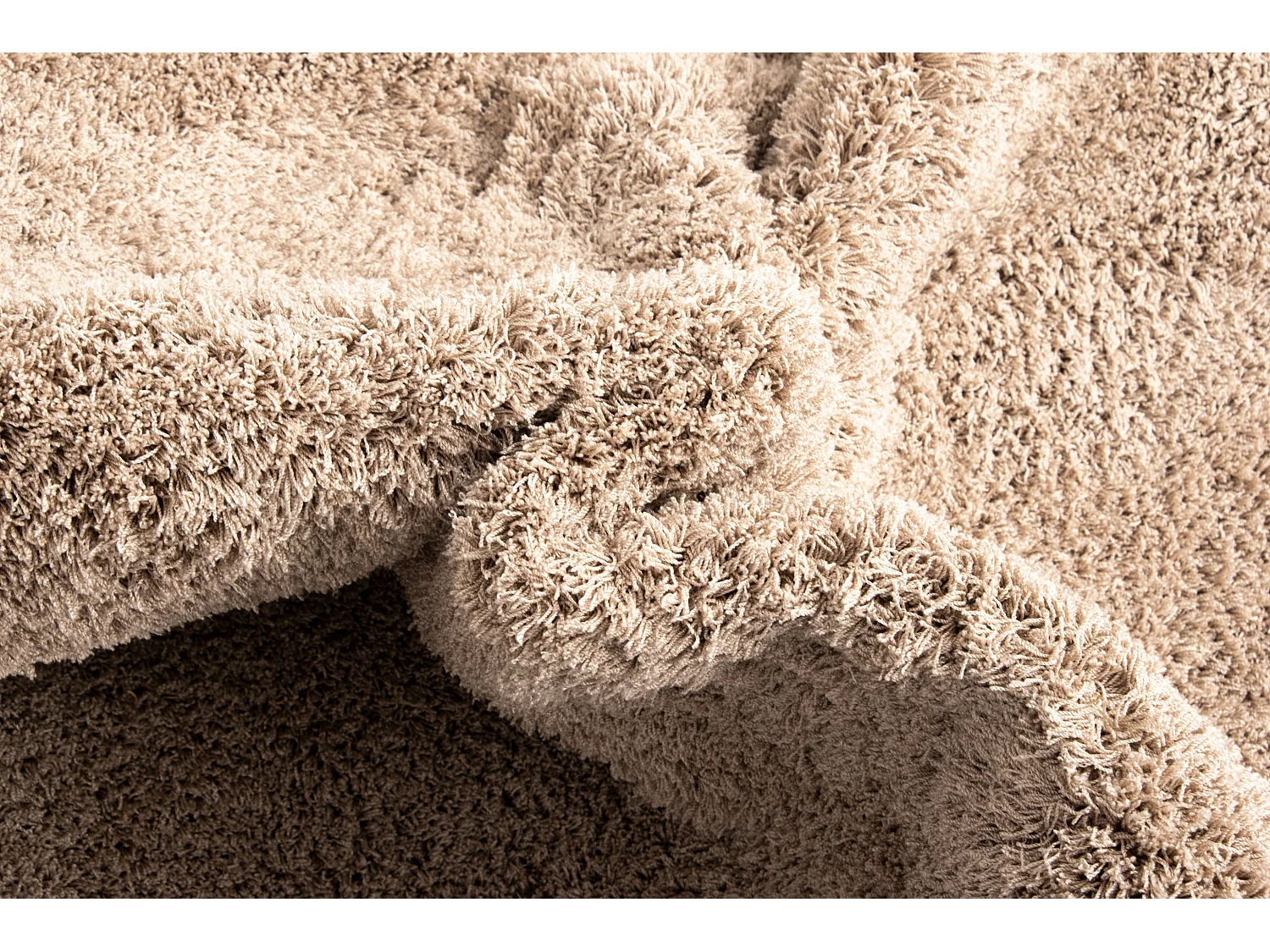 Tappeto shaggy  185x185 beige Luzern