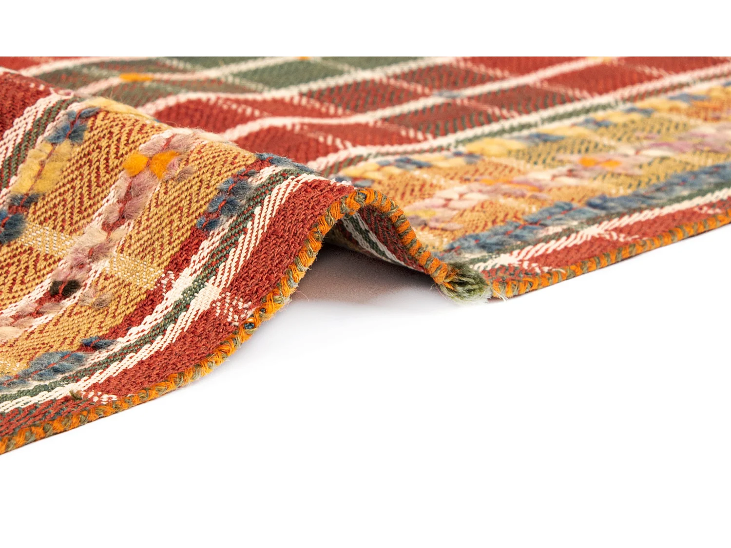 Tapis de laine 155x203 orange Jajim