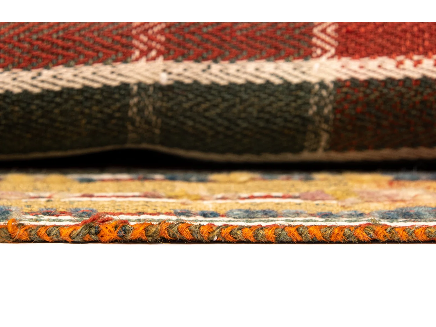 Tapis de laine 155x203 orange Jajim