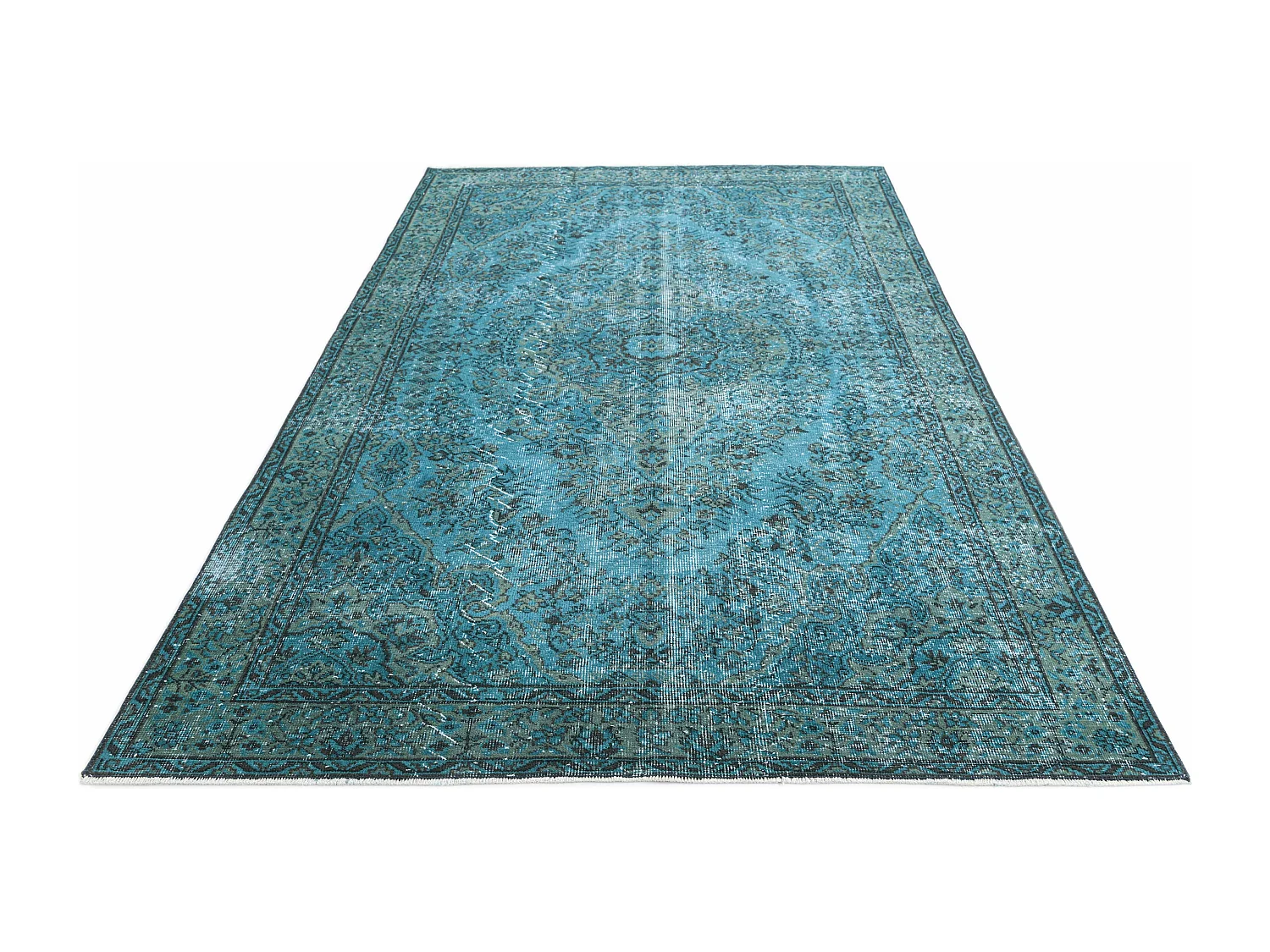 Tapis de laine 170x284 turquoise Ultra Vintage