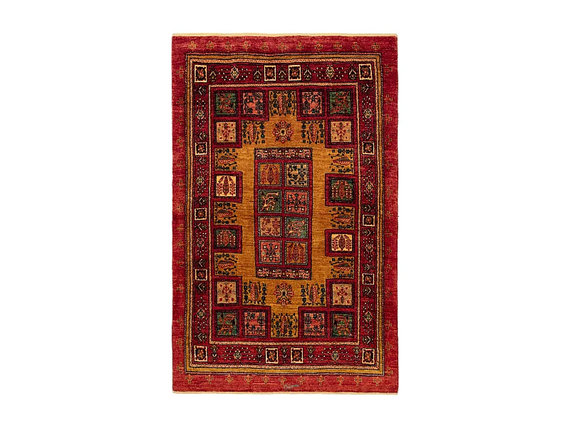 Tapis de laine 106x169 rouge Kashkuli
