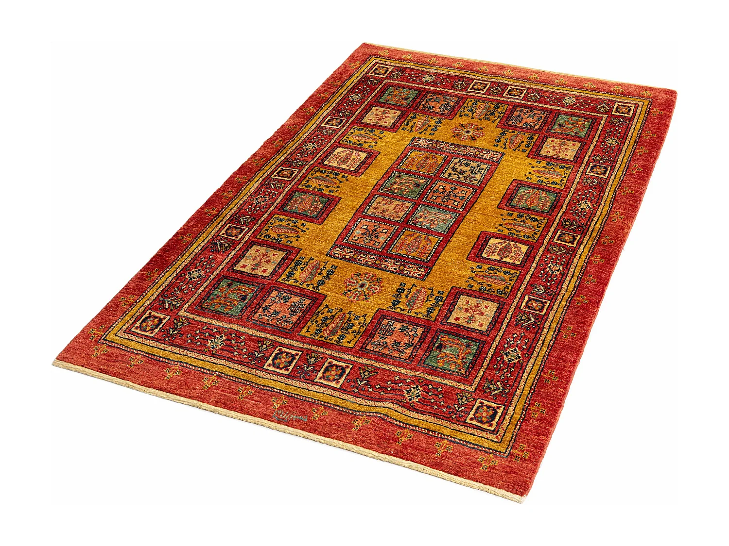 Tapis de laine 106x169 rouge Kashkuli