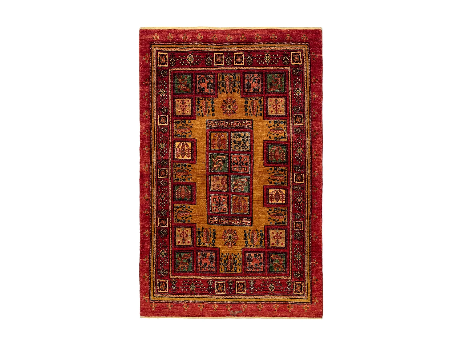 Tapis de laine 106x169 rouge Kashkuli