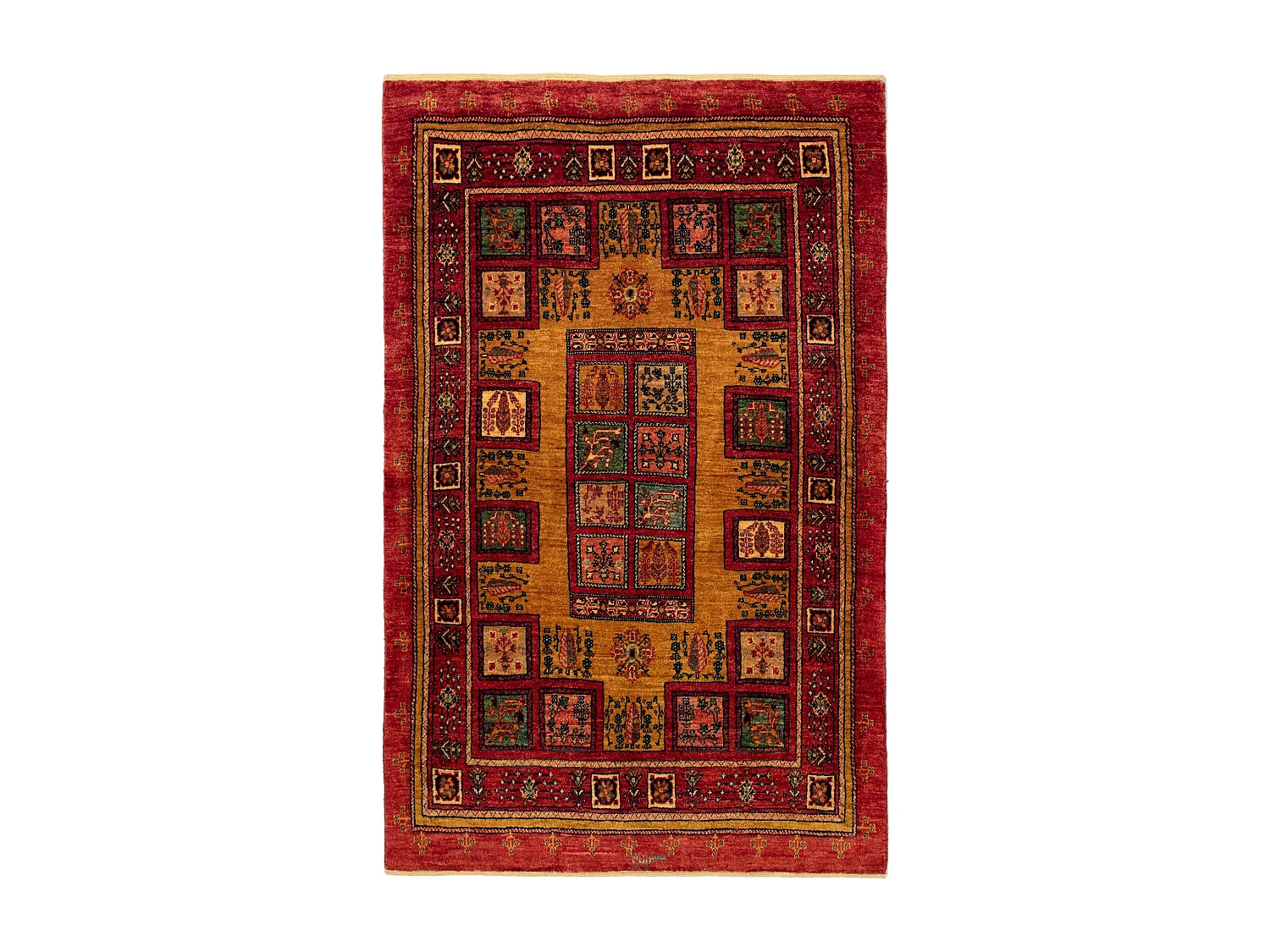 Tapis de laine 106x169 rouge Kashkuli
