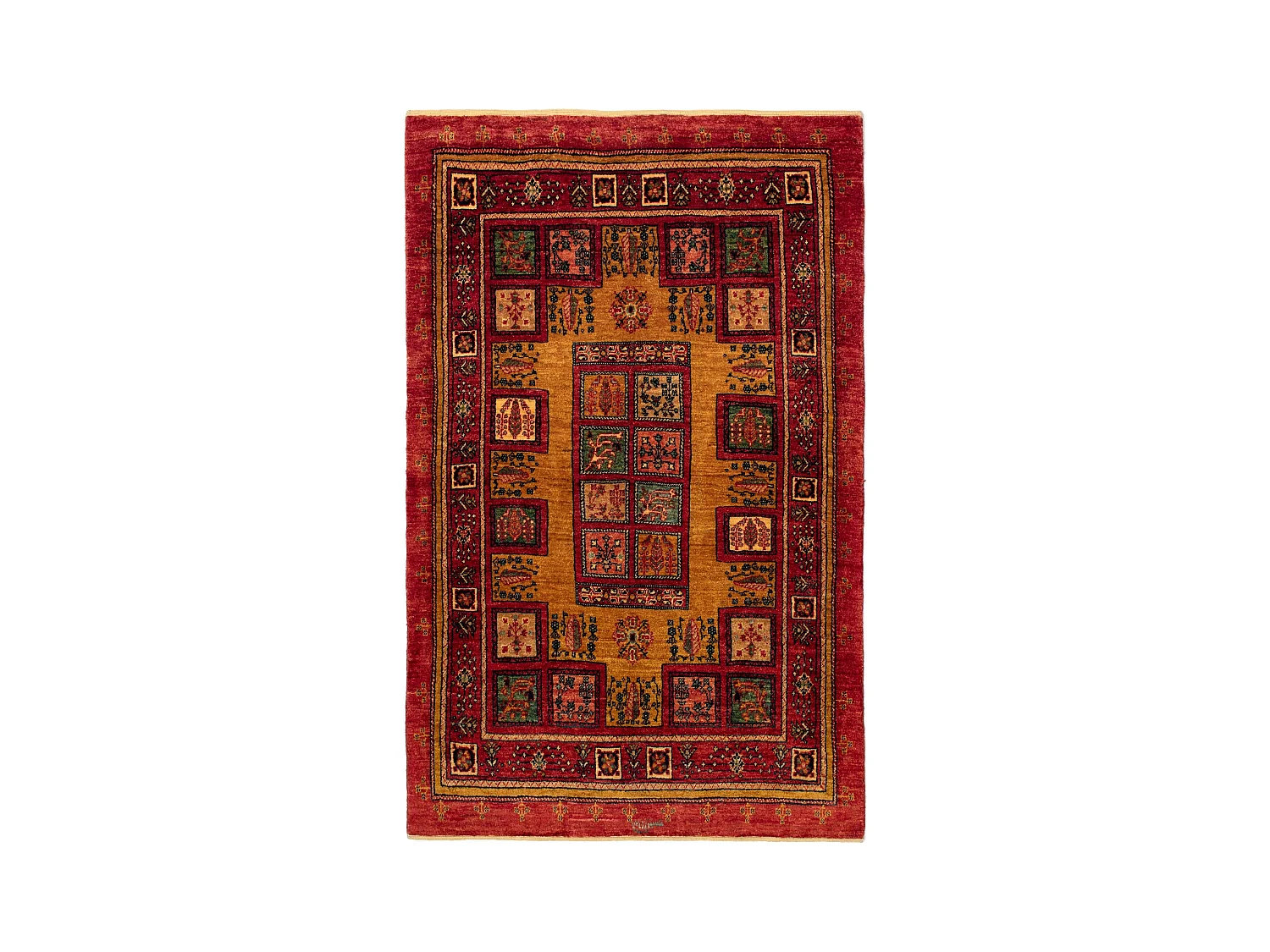 Wollteppich 106x169 Rot Kashkuli